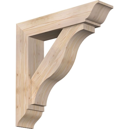 Ekena Millwork Funston Traditional Smooth Bracket w/ Offset Brace, Douglas Fir, 7 1/2"W x 34"D x 34"H BKT0806X34X34FST01SDF